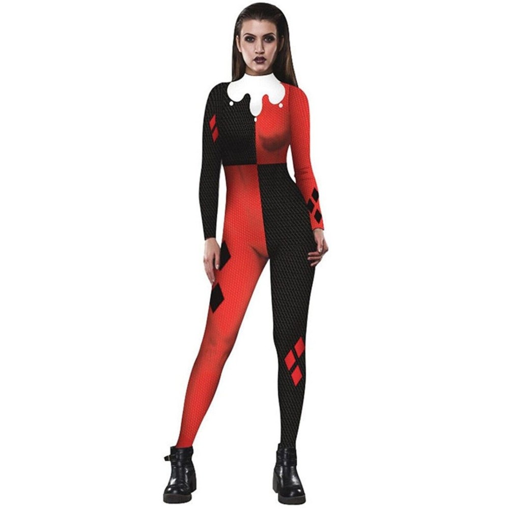 Womens Halloween Party Cosplay Catsuit,3D Jumpsuit Romper Medium
